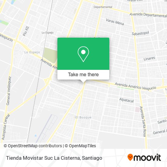 Mapa de Tienda Movistar Suc La Cisterna