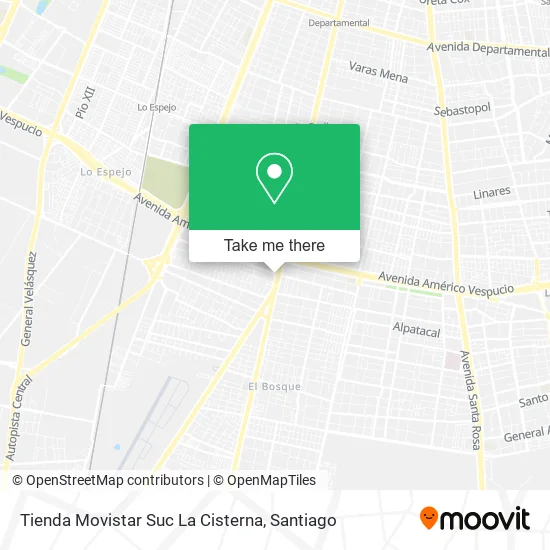 Tienda Movistar Suc La Cisterna map