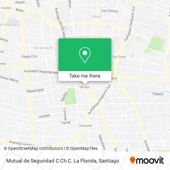 Mutual de Seguridad C.Ch.C. La Florida map