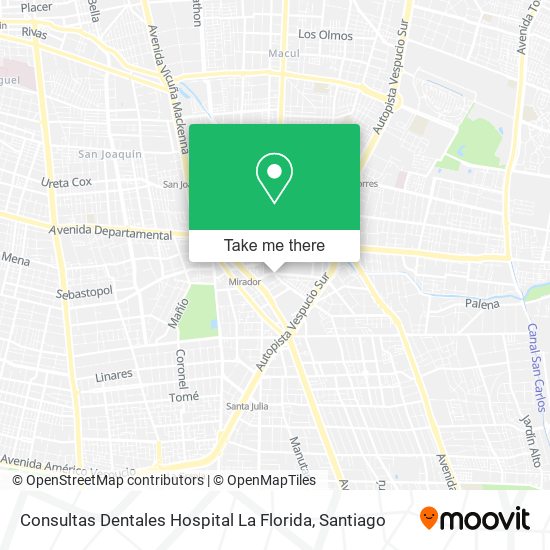 Consultas Dentales Hospital La Florida map