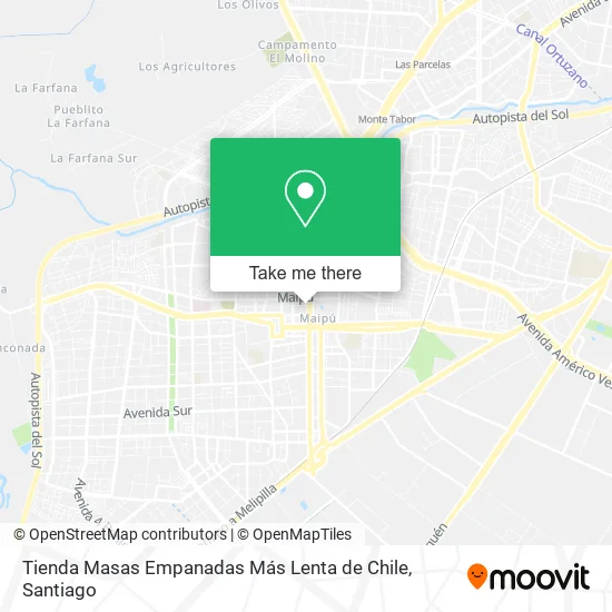 Tienda Masas Empanadas Más Lenta de Chile map