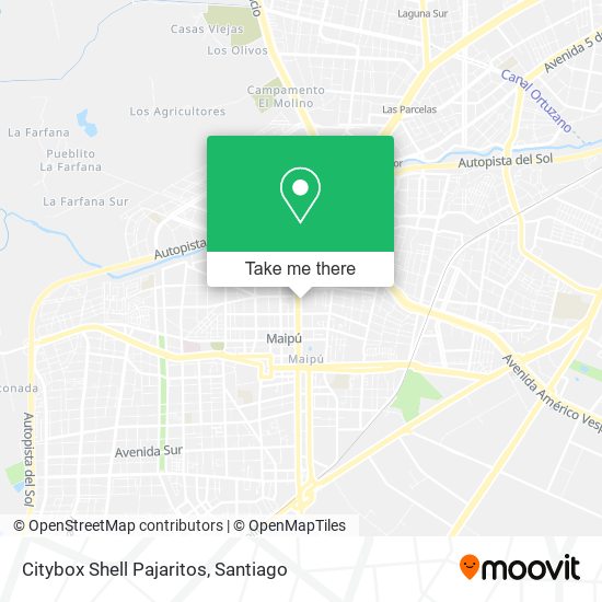 Mapa de Citybox Shell Pajaritos