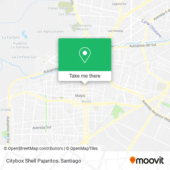 Citybox Shell Pajaritos map