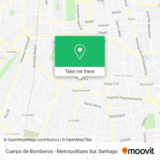 Cuerpo de Bomberos - Metropolitano Sur map