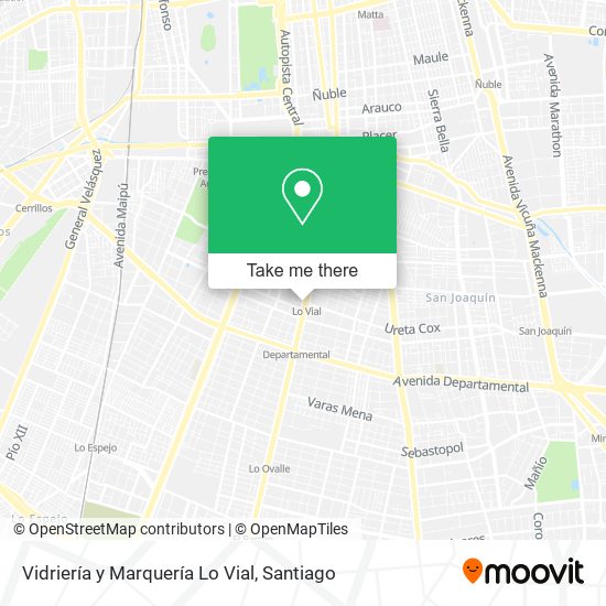 Vidriería y Marquería Lo Vial map