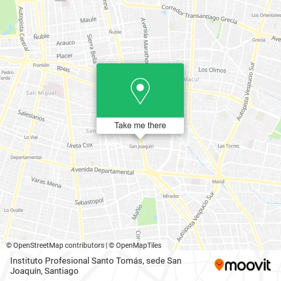 Instituto Profesional Santo Tomás, sede San Joaquín map