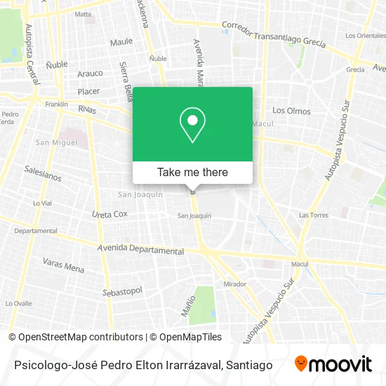 Psicologo-José Pedro Elton Irarrázaval map
