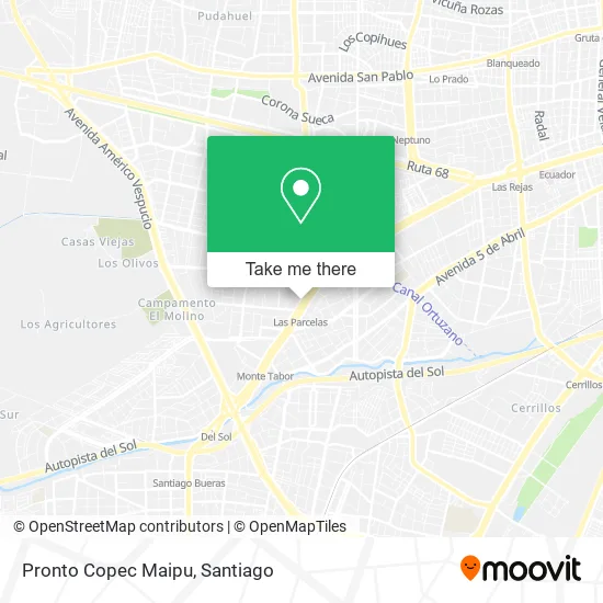 Pronto Copec Maipu map