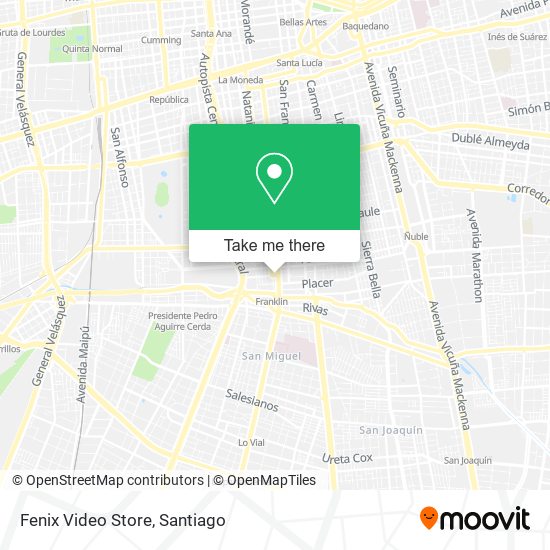 Mapa de Fenix Video Store