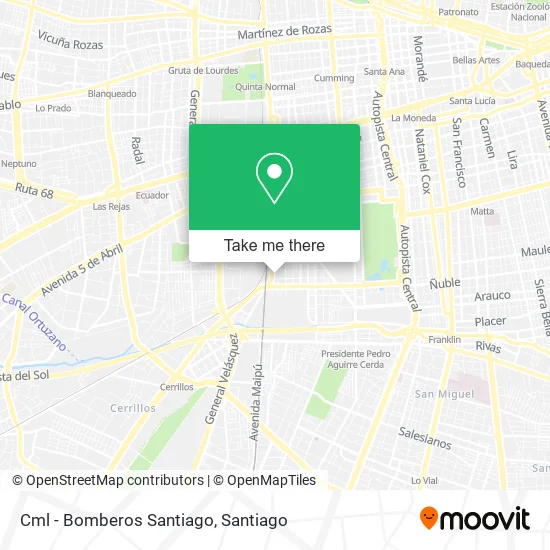 Cml - Bomberos Santiago map