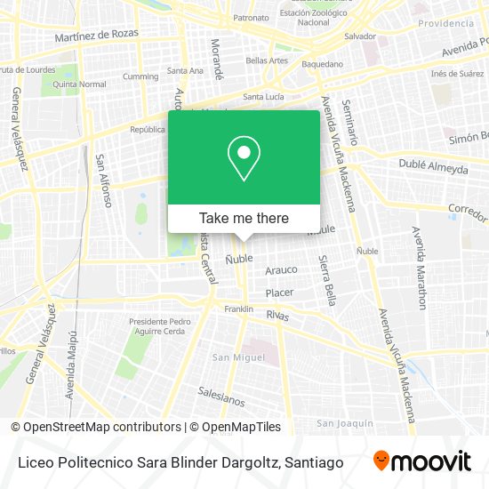 Mapa de Liceo Politecnico Sara Blinder Dargoltz