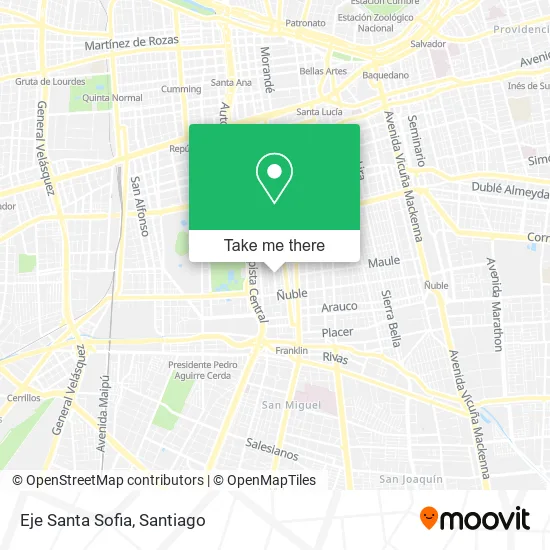 Eje Santa Sofia map