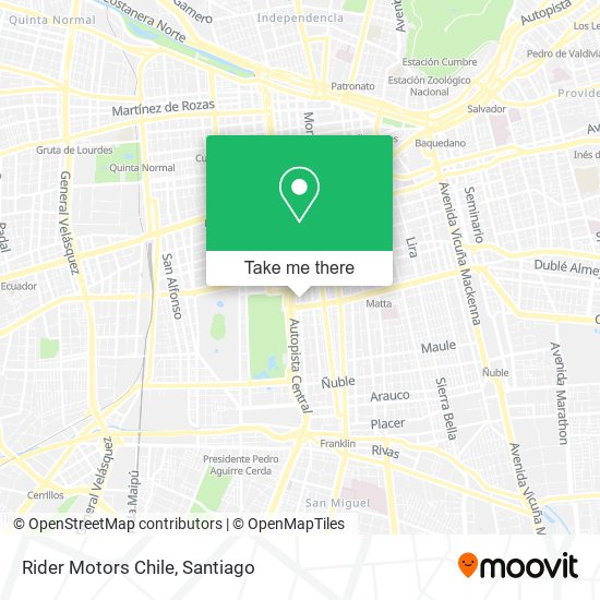 Mapa de Rider Motors Chile