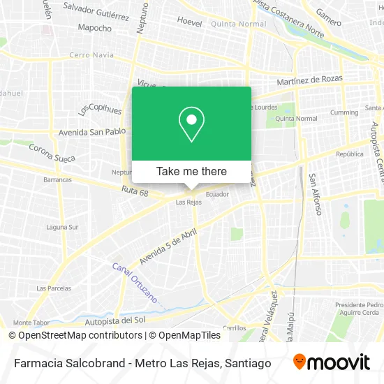 Farmacia Salcobrand - Metro Las Rejas map