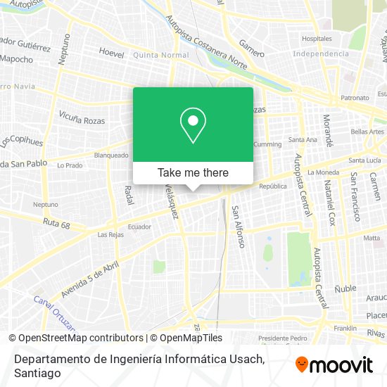 Mapa de Departamento de Ingeniería Informática Usach