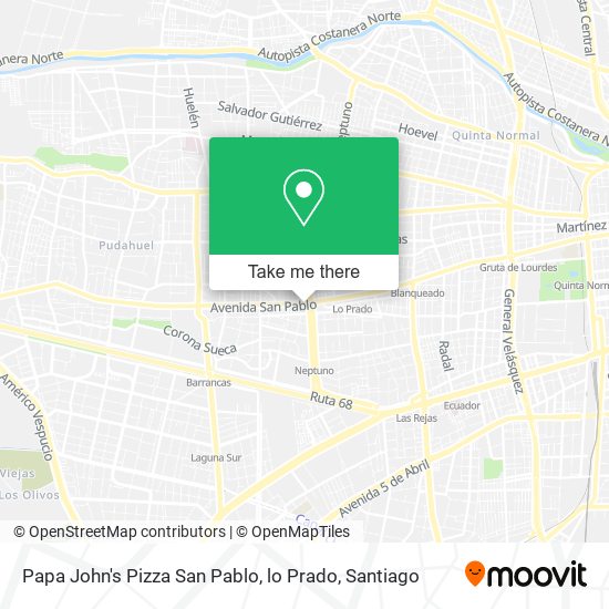 Papa John's Pizza San Pablo, lo Prado map