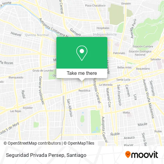Seguridad Privada Persep map