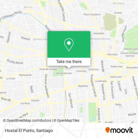 Hostal El Punto map