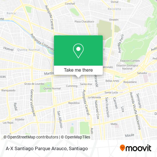 A-X Santiago Parque Arauco map