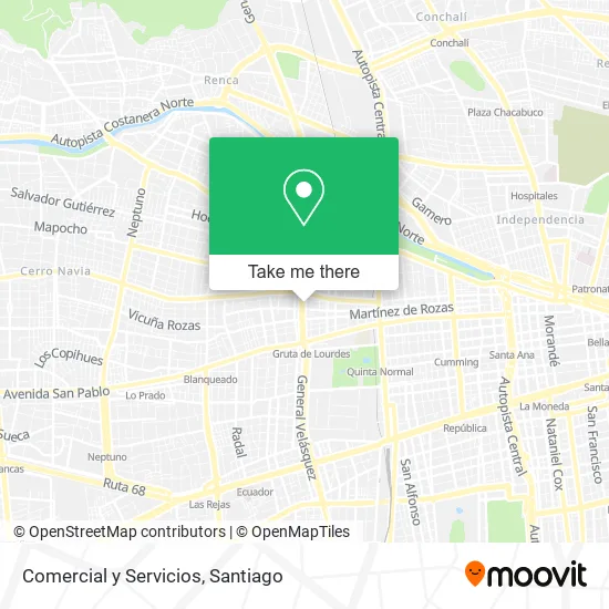 Comercial y Servicios map