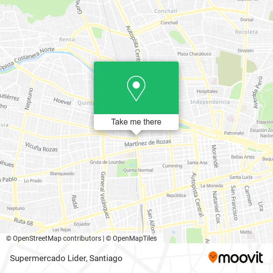 Supermercado Lider map