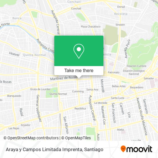 Araya y Campos Limitada Imprenta map