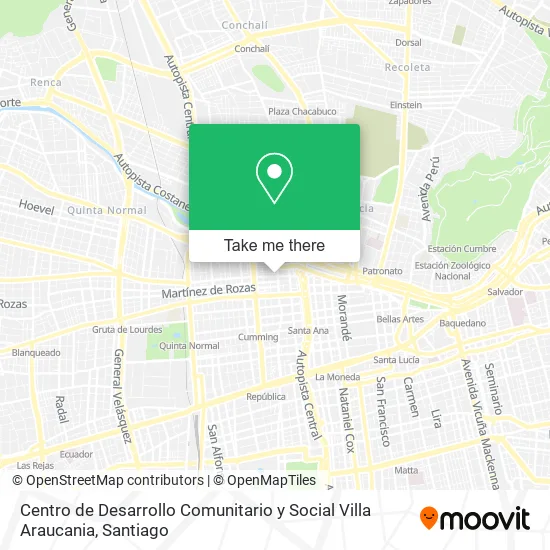 Centro de Desarrollo Comunitario y Social Villa Araucania map
