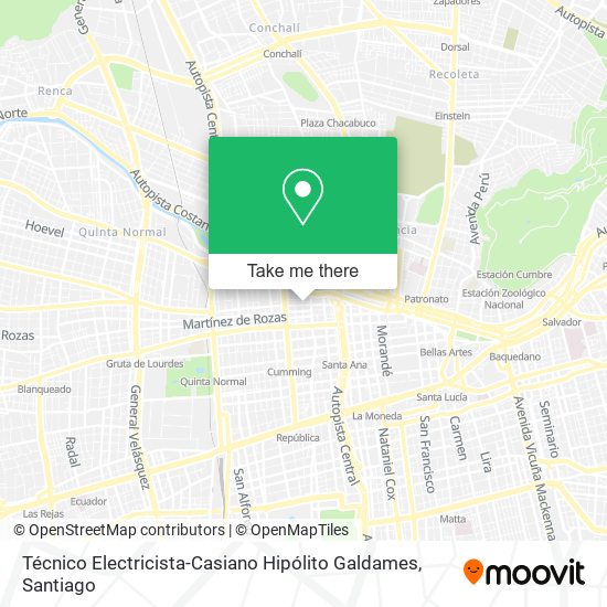 Técnico Electricista-Casiano Hipólito Galdames map