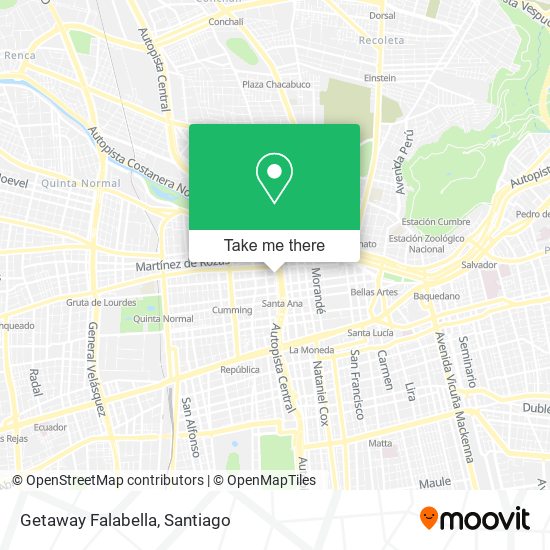 Getaway Falabella map