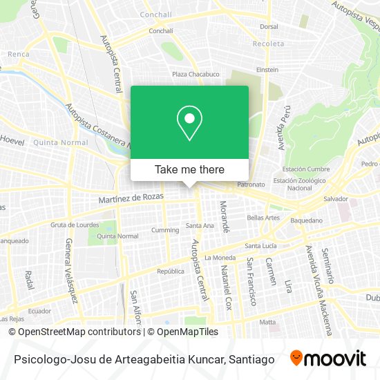 Psicologo-Josu de Arteagabeitia Kuncar map