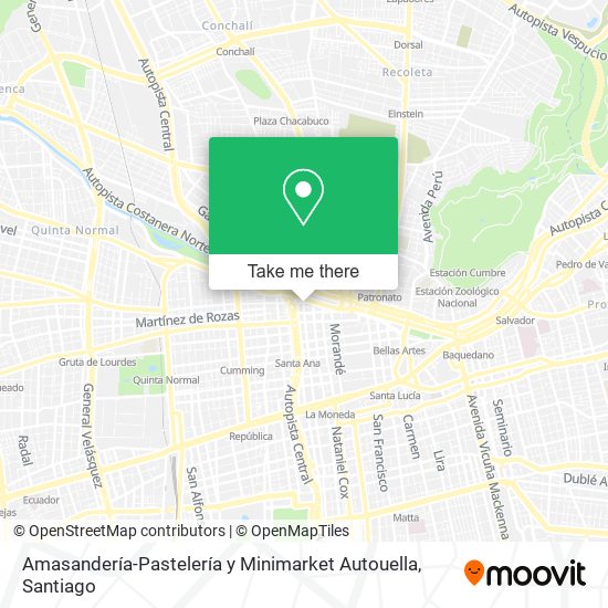 Amasandería-Pastelería y Minimarket Autouella map