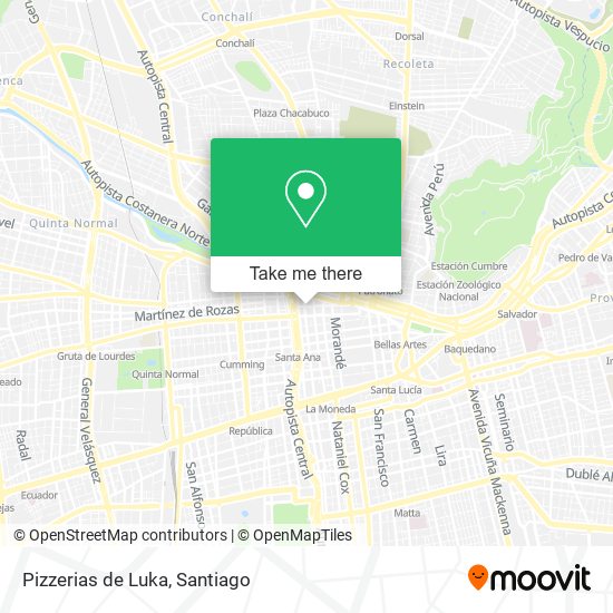 Pizzerias de Luka map