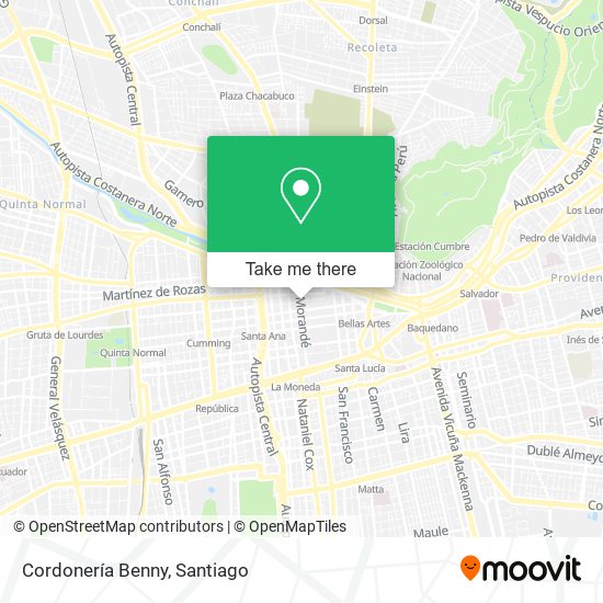 Cordonería Benny map