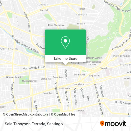 Sala Tennyson Ferrada map