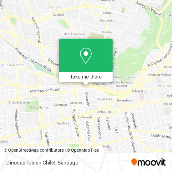 Dinosaurios en Chile! map