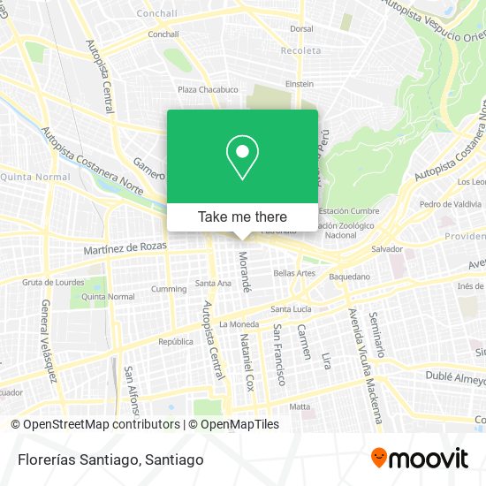 Mapa de Florerías Santiago