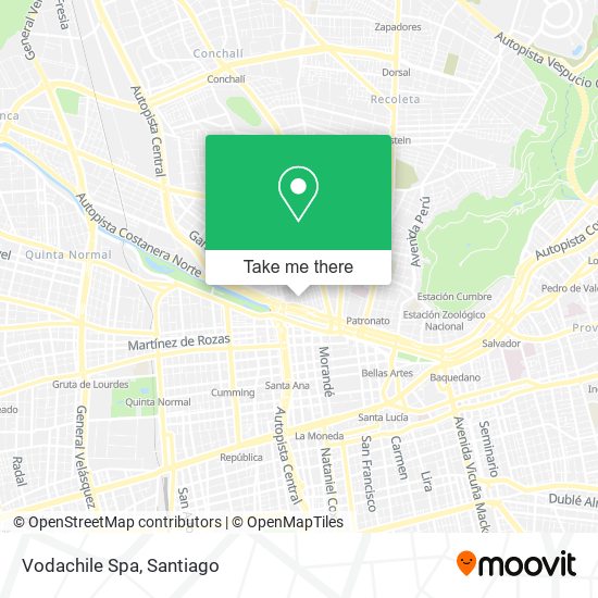 Vodachile Spa map