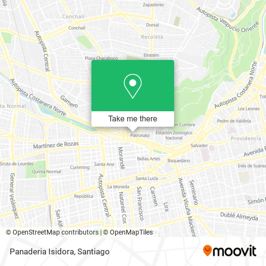 Panaderia Isidora map