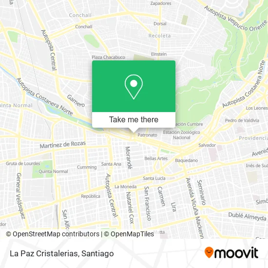 La Paz Cristalerias map