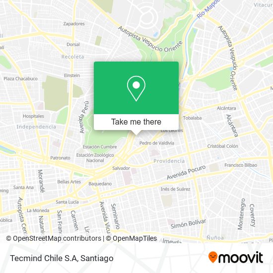 Tecmind Chile S.A map
