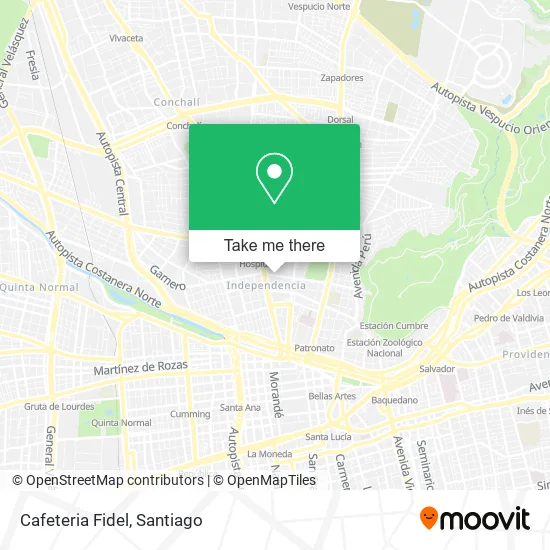 Mapa de Cafeteria Fidel