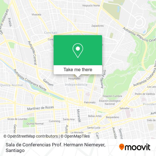 Mapa de Sala de Conferencias Prof. Hermann Niemeyer