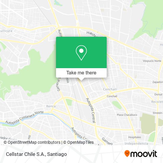 Cellstar Chile S.A. map