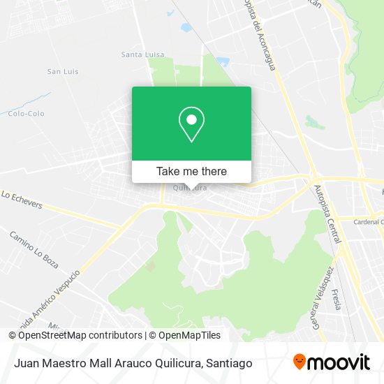 Mapa de Juan Maestro Mall Arauco Quilicura