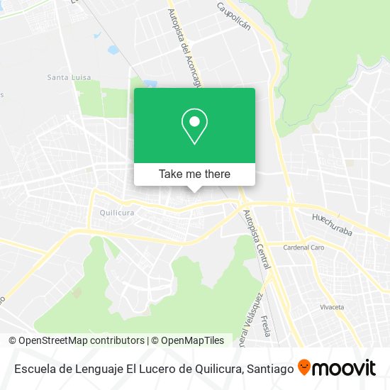 Escuela de Lenguaje El Lucero de Quilicura map