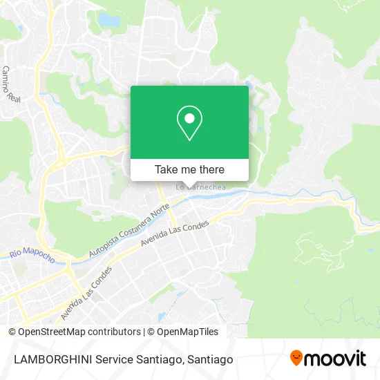 LAMBORGHINI Service Santiago map