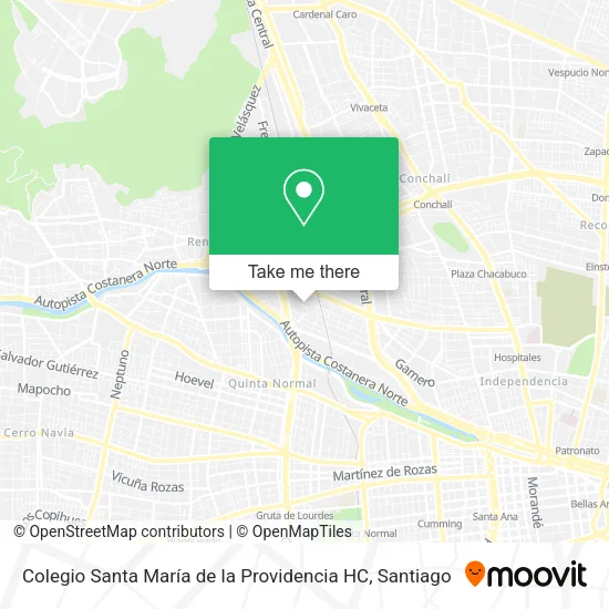 Colegio Santa María de la Providencia HC map
