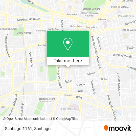Santiago 1161 map