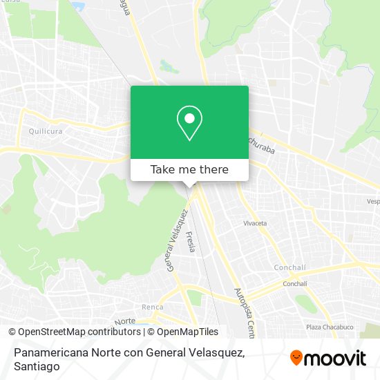 Panamericana Norte con General Velasquez map