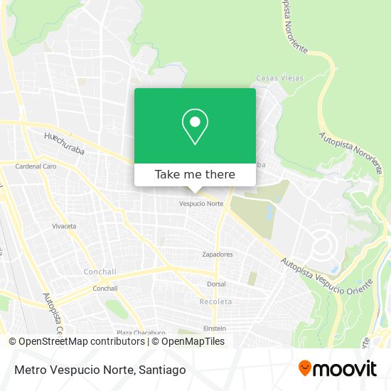 Metro Vespucio Norte map